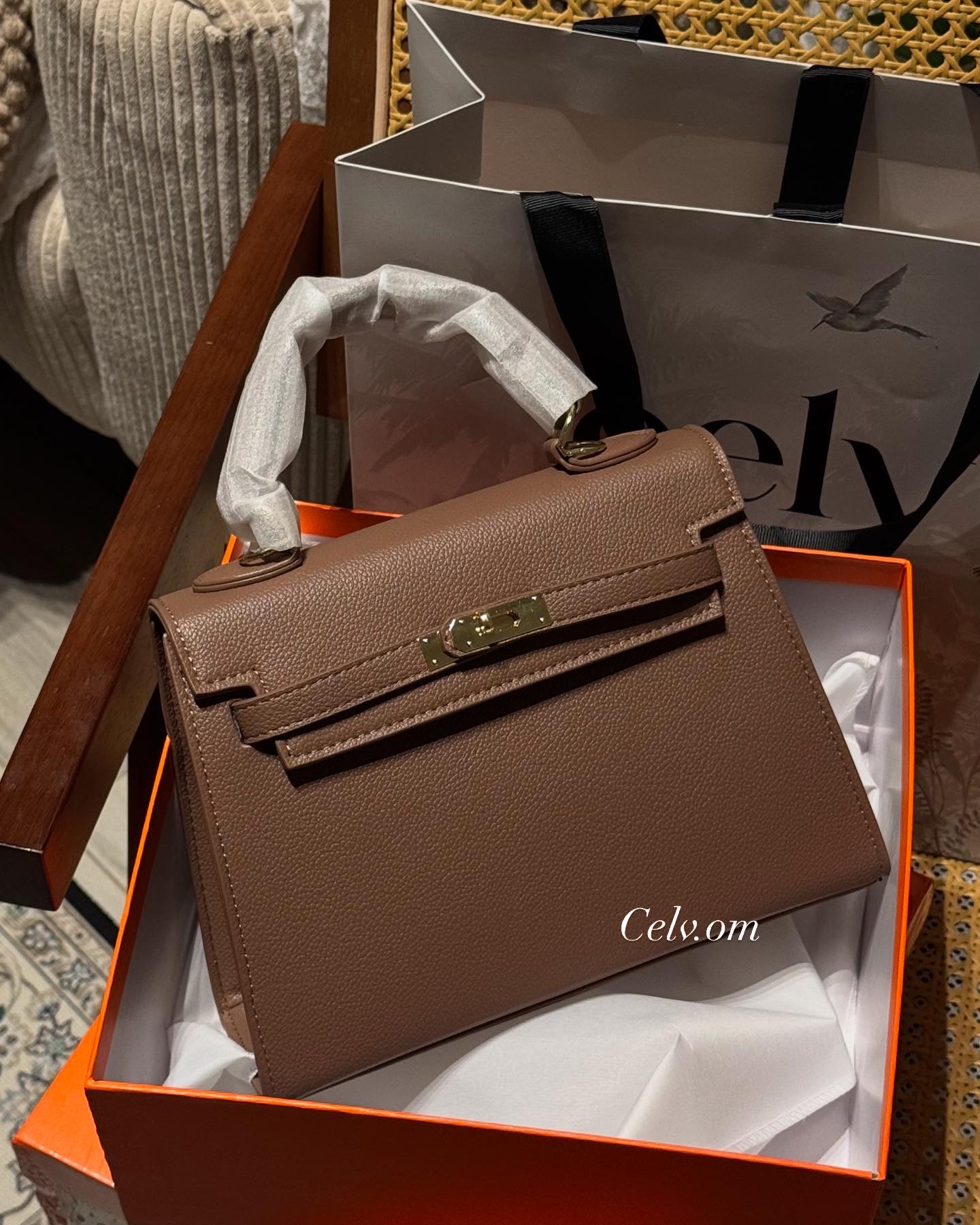 Hermès Etoupe Epsom Kelly ( Khaki )