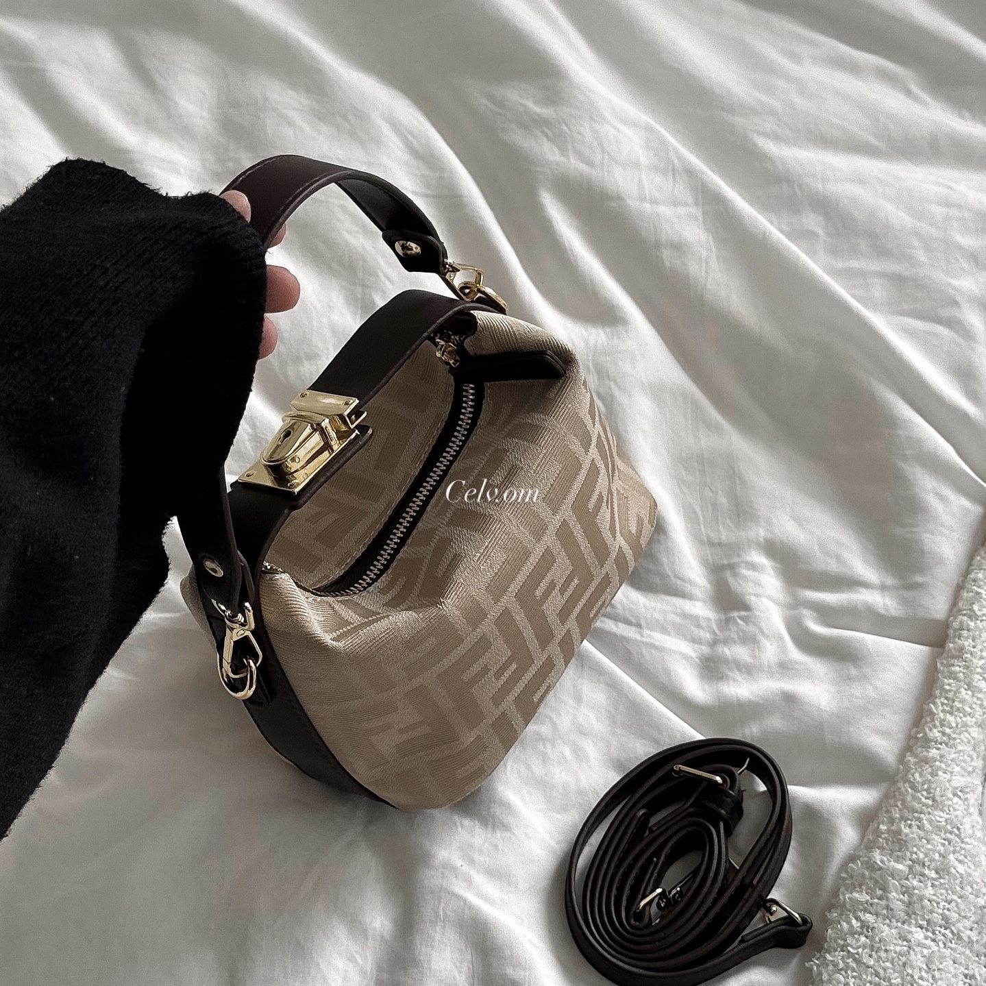 Creamy Fendi Bag